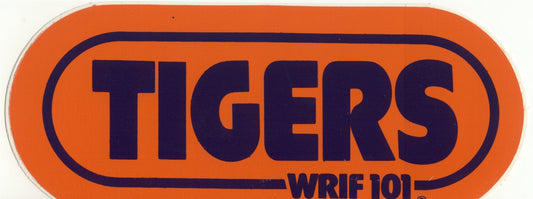 detroit TIGERS orange wrif sticker