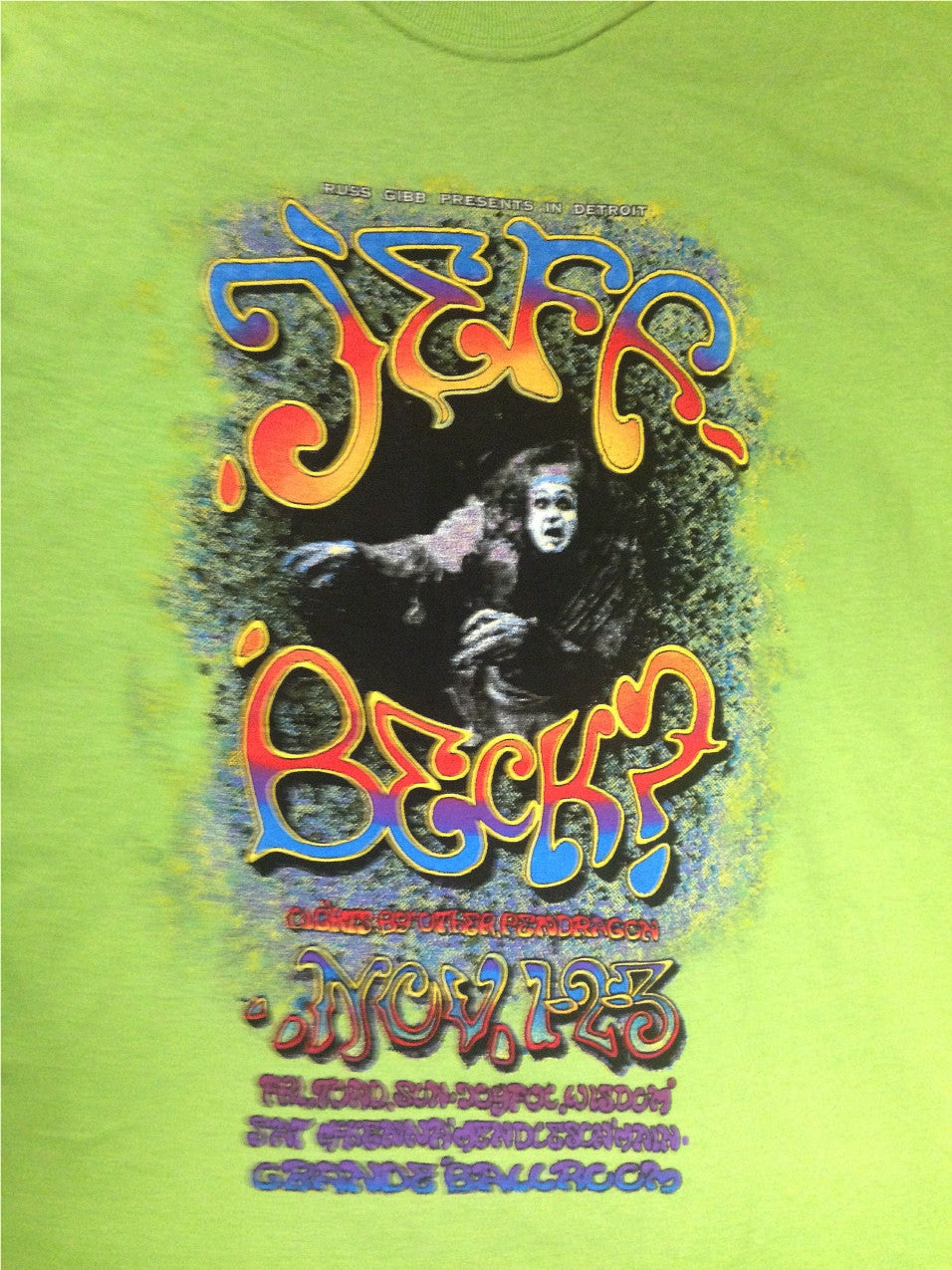 Jeff Beck Grande Ballroom CARL LUNDGREN T-Shirt