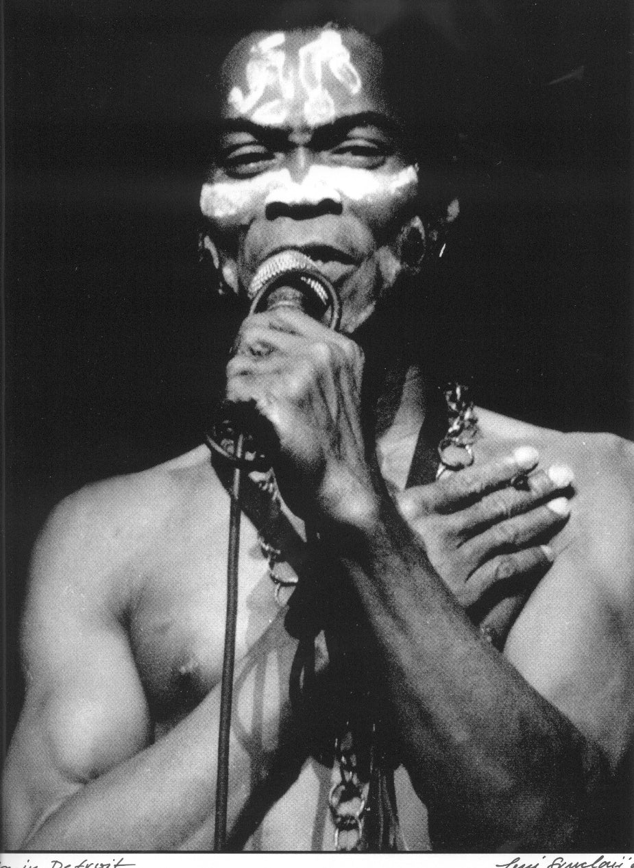 fela kuti leni sinclair greeting card